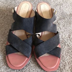 Ted Baker London size 39.5 grey heeled sandals